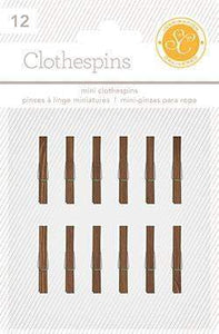 Scrapbooking  Essentials Clothespins Natural Wood Paper Collections 12x12