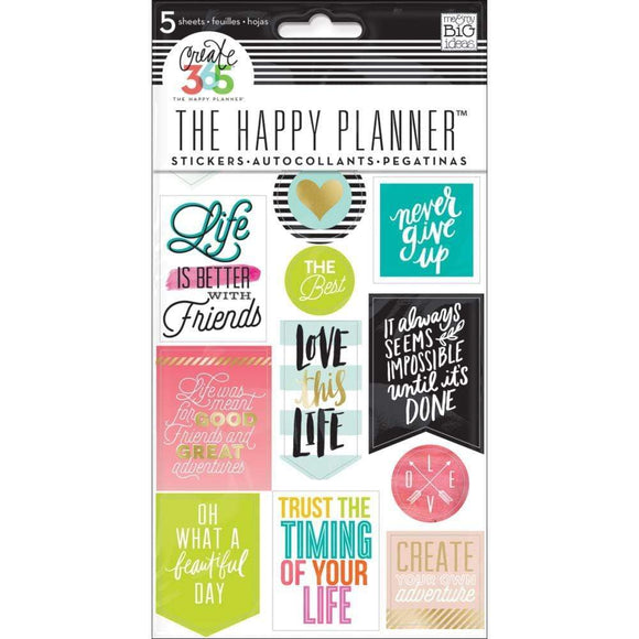 Scrapbooking  Happy Planner Stickers 5/Sheets Life Quotes Paper Collections 12x12
