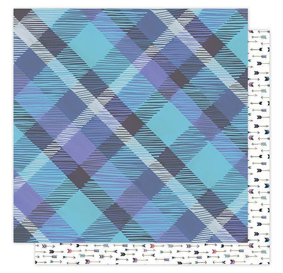 Scrapbooking  Hazelwood Woodland Plaid Paper 12x12 Paper Collections 12x12