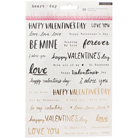 Scrapbooking  Heart Day Phrase Stickers Paper Collections 12x12