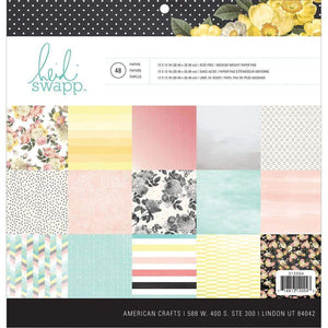 Scrapbooking  Heidi Swapp Hello Gorgeous  12"x12" Single Sided Paper Pad 48 sheet Paper Collections 12x12