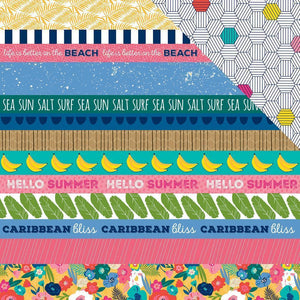 Scrapbooking  Island Escape Double-Sided Cardstock 12"X12" - Borders Paper Collections 12x12
