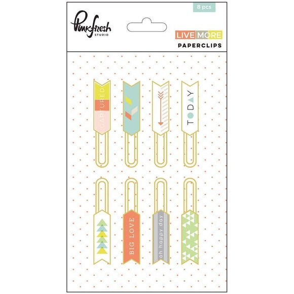Scrapbooking  Live More Paper Clips 8/Pkg Paper Collections 12x12