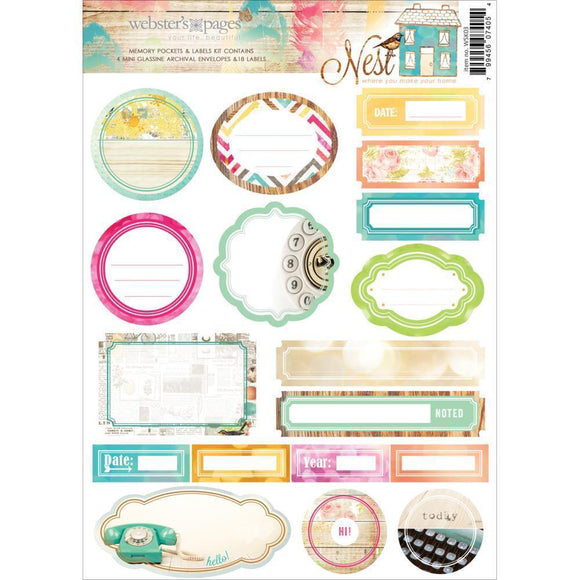 Scrapbooking  Nest Memory Pockets and Label Kit Paper Collections 12x12