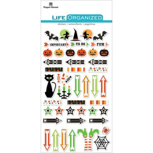 Scrapbooking  Paper House Life Organized Epoxy Stickers 6.5"X3.5" Halloween Paper Collections 12x12
