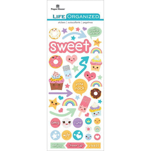 Scrapbooking  Paper House Life Organized Puffy Sticker 6.5"X3" Kawaii Paper Collections 12x12