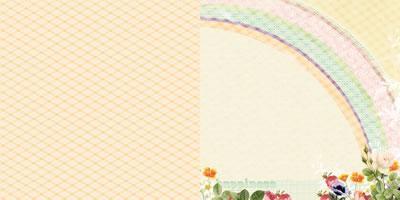 Scrapbooking  Sunday Picnic Rainbow Sky Paper Collections 12x12