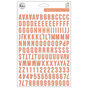 Scrapbooking  The Mix No. 2 Puffy Alphabet Stickers 5"X7" - Orange Paper Collections 12x12