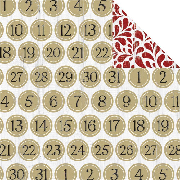 Scrapbooking  Tinsel and Co Numbers Paper 12x12 Paper Collections 12x12