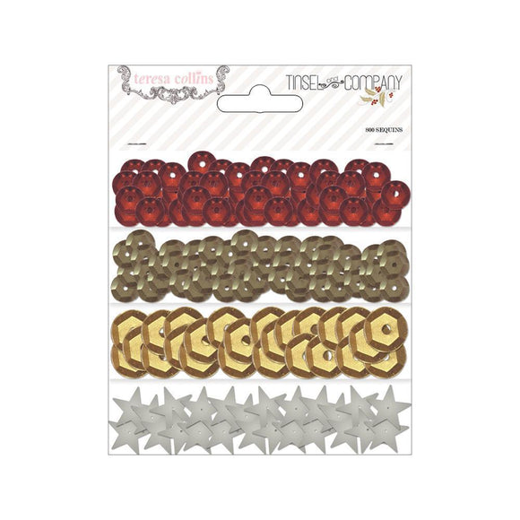 Scrapbooking  Tinsel and Co Sequins Pack Paper Collections 12x12