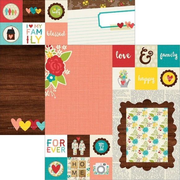 Scrapbooking  We Are Family 2x2 & 6x8 Journalling Card Elements 12x12 Paper Collections 12x12