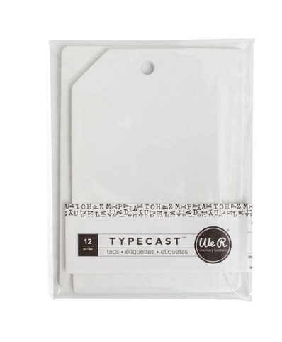 Scrapbooking  We R Memory Keepers Typecast Tags & Cards Light Blue/Cream Paper Collections 12x12