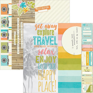 Scrapbooking  You Are Here 2x12 & 4x12 & 6x12 Page Elements Paper 12x12 Paper Collections 12x12