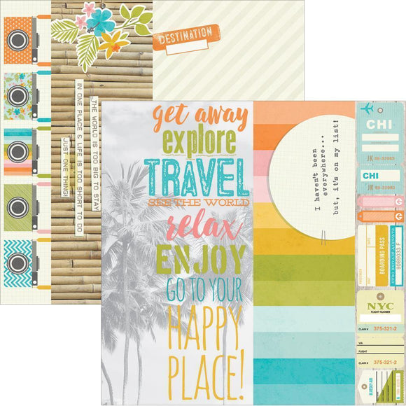 Scrapbooking  You Are Here 2x12 & 4x12 & 6x12 Page Elements Paper 12x12 Paper Collections 12x12