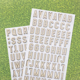 Scrapbooking  Vicki Boutin Evergreen & Holly Thickers Stickers 156/Pkg Alpha W/Gold Foil Accents Alphas