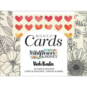 Scrapbooking  Vicki Boutin Wildflower & Honey A2 Cards W/Envelopes (4.375"X5.75") 40/Box cards