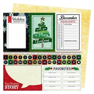 Scrapbooking  Vicki Boutin Evergreen & Holly Dble-Sided Cardstock 12"X12" - December Highlights Paper 12"x12"