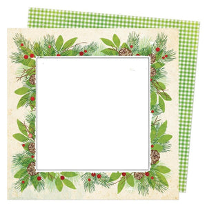 Scrapbooking  Vicki Boutin Evergreen & Holly Dble-Sided Cardstock 12"X12" - Evergreen Paper 12"x12"
