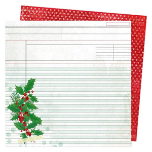 Scrapbooking  Vicki Boutin Evergreen & Holly Dble-Sided Cardstock 12"X12" - Making Spirits Bright Paper 12"x12"