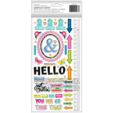 Scrapbooking  Vicki Boutin Sweet Rush Thickers Stickers 107/Pkg The Sweet Life Phrase & Icon/Chipboard stickers