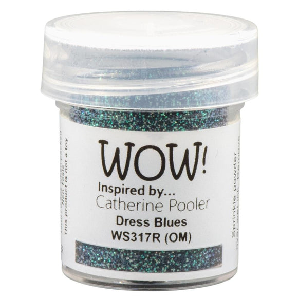 Scrapbooking  WOW! Glitter Embossing Powder - Dress Blues 15ml embossing