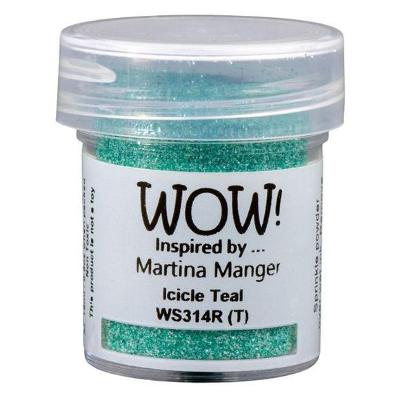 Scrapbooking  WOW! Glitter Embossing Powder - Icicle Teal 15ml embossing