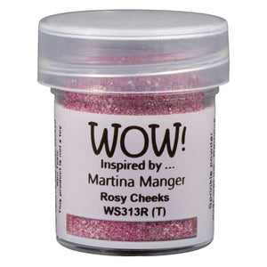 Scrapbooking  WOW! Glitter Embossing Powder - Rosy Cheeks 15ml embossing