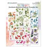 Scrapbooking  49 and Market Spectrum Gardenia Rub-Ons 6"X8" 6/Sheets Botanical Embellishments