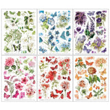 Scrapbooking  49 and Market Spectrum Gardenia Rub-Ons 6"X8" 6/Sheets Botanical Embellishments