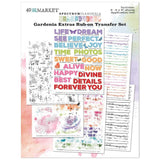 Scrapbooking  49 and Market Spectrum Gardenia Rub-Ons 6"X8" 6/Sheets Extras Embellishments
