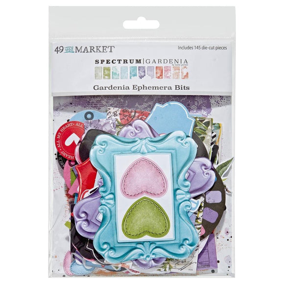 Scrapbooking  49 And Market Spectrum Gardenia Ephemera Bits 145pk ephemera