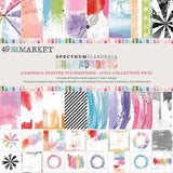 Scrapbooking  49 And Market Collection Pack 12"X12" Spectrum Gardenia Painted Foundations Paper 12"x12"