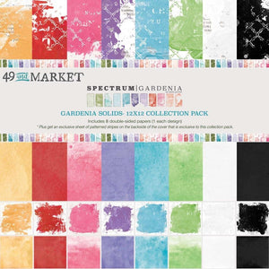 Scrapbooking  49 And Market Collection Pack 12"X12" Spectrum Gardenia Solids Paper 12"x12"