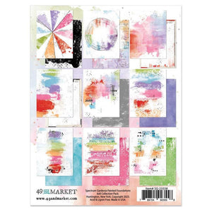 Scrapbooking  49 And Market Collection Pack 6"X8" Spectrum Gardenia Painted Foundations Paper Pad