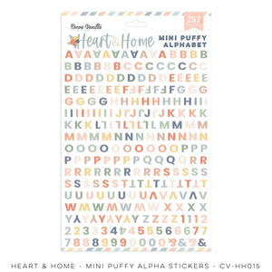 Scrapbooking  Cocoa Vanilla Heart & Home Mini Puffy Alphabet Stickers Alphas