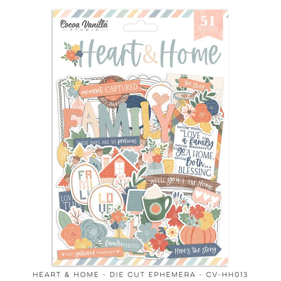 Scrapbooking  Cocoa Vanilla Heart & Home Die Cut Ephemera Ephemera