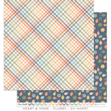 Scrapbooking  Cocoa Vanilla Heart & Home Double sided Paper 12x12 - Flurry Paper 12"x12"