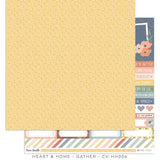 Scrapbooking  Cocoa Vanilla Heart & Home Double sided Paper 12x12 - Gather Paper 12"x12"