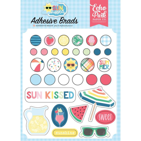 Scrapbooking  Echo Park Sun Kissed Decorative Adhesive Brads Embellishments