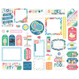 Scrapbooking  Echo Park Cardstock Ephemera 33/Pkg Frames & Tags, Sun Kissed Ephemera