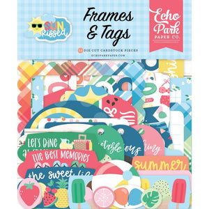 Scrapbooking  Echo Park Cardstock Ephemera 33/Pkg Frames & Tags, Sun Kissed Ephemera