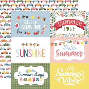 Scrapbooking  Echo Park Here Comes The Sun Double-Sided Cardstock 12"X12" - 6x4 Journaling Cards Paper 12"x12"