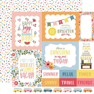Scrapbooking  Echo Park Here Comes The Sun Double-Sided Cardstock 12"X12" - Multi Journaling Cards Paper 12"x12"