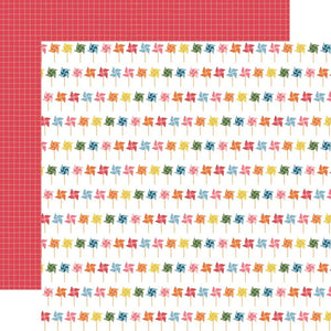 Scrapbooking  Echo Park Here Comes The Sun Double-Sided Cardstock 12"X12" - Summer Wind Paper 12"x12"