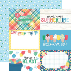 Scrapbooking  Echo Park Sun Kissed Double-Sided Cardstock 12"X12" - 6x4 Journaling Cards Paper 12"x12"