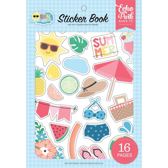 Scrapbooking  Echo Park Sticker Book Sun Kissed 16 pages stickers