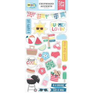 Scrapbooking  Echo Park Sun Kissed Chipboard 6"X13" Accents stickers