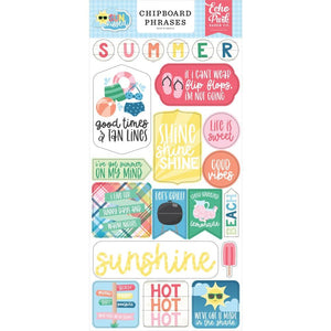 Scrapbooking  Echo Park Sun Kissed Chipboard 6"X13" Phrases stickers