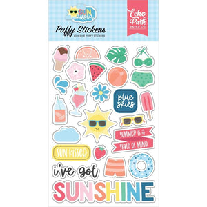 Scrapbooking  Echo Park Sun Kissed Puffy Stickers stickers