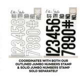 Scrapbooking  Elles Studio - Outlined Jumbo Numbers Dies dies
